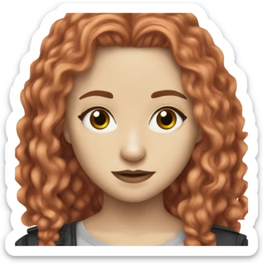 sabrina carpenter with red hair sticker