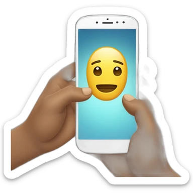 A Handoff holding a Cell pone sticker