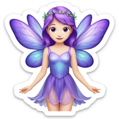 purple fairies sticker