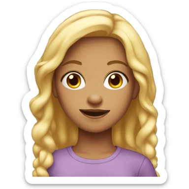 A teen girl  sticker