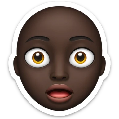 make this emoji 😵 black but the eyes and the mouth should be withe no it should be the same sticker