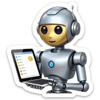 Scheduling automation robot assistant sticker