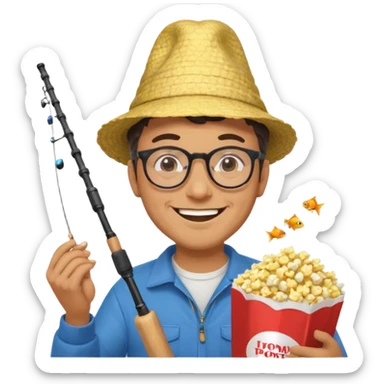 Male accountant loves fishing  movies and comics and is Italian sticker