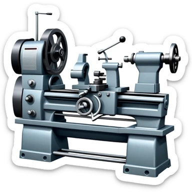 lathe machine, metalworking tool sticker