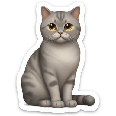 british shorthair cat in cinnamon with Brown eyes sitting  sticker