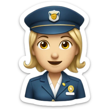Stewardess sticker