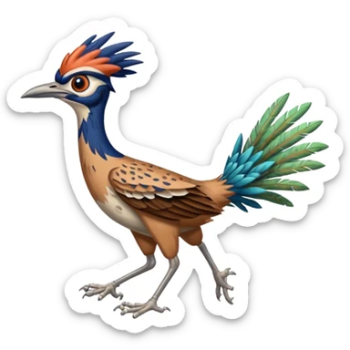 roadrunner colorful appears to be running sticker