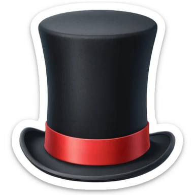 Top Hat: A formal hat often associated with performers, magicians, or formal events.
 sticker