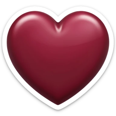 Maroon heart emoji sticker