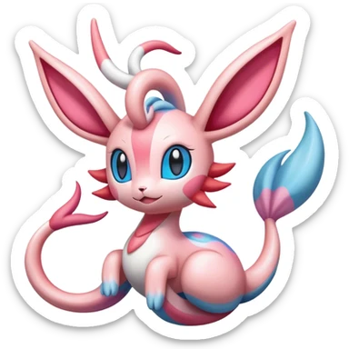 Colorful Sylveon-Milotic-hybrid sticker