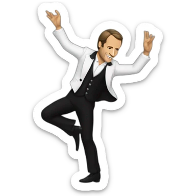 E Macron dancing flamenco sticker