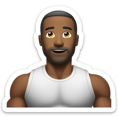 A man in the gym sticker