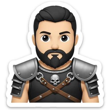 Enano dnd estilo blanco y negro dibujo sticker