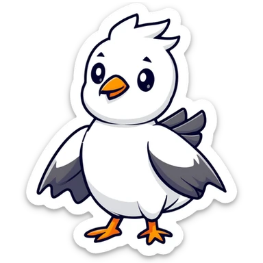 white pigeon in Flash superhero suit sticker