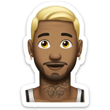 White rapper with tattoos sticker