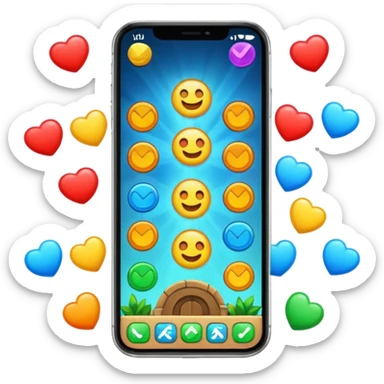 mobile game on iphone sticker