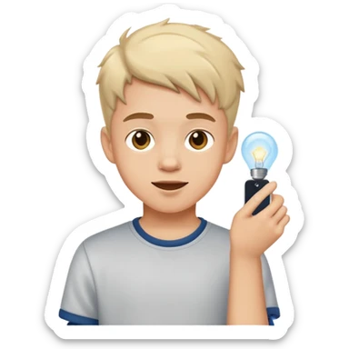 one playful boy in casual attire sticker