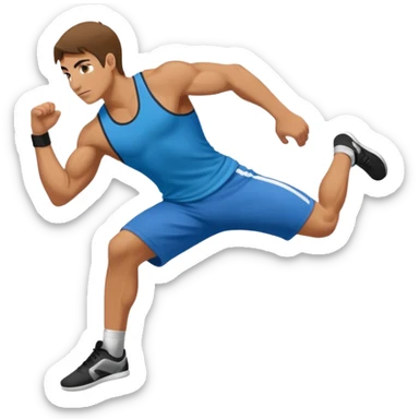 Persona haciendo parkour sticker