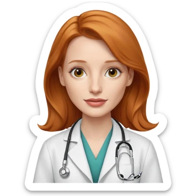 Jessica Chastain, as a doctor sticker