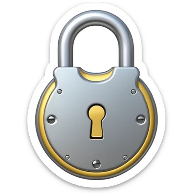 unlocked open padlock sticker
