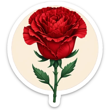 make the red carnation from hadestown'\ sticker
