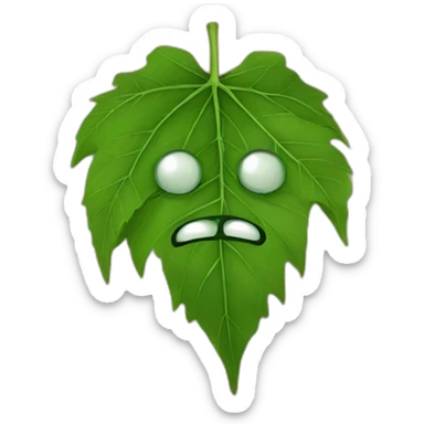 vine leaf with eyes that reist to every attacks sticker