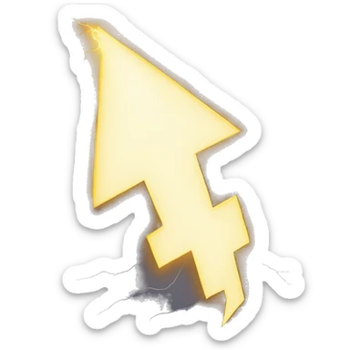a crack of light referring to a lightning coming out of the ground sticker