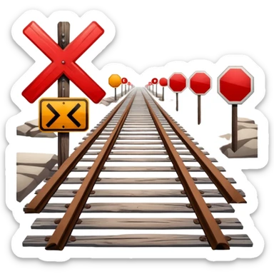 Railroad crossing  sticker