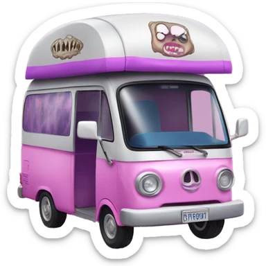 Haunted Barbie dreamCamper tuk tuk  sticker