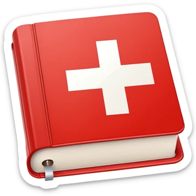 A modern dictionnary with swiss flag on cover in IOS style sticker
