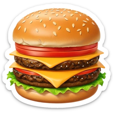 Texto de diga Just burger  sticker