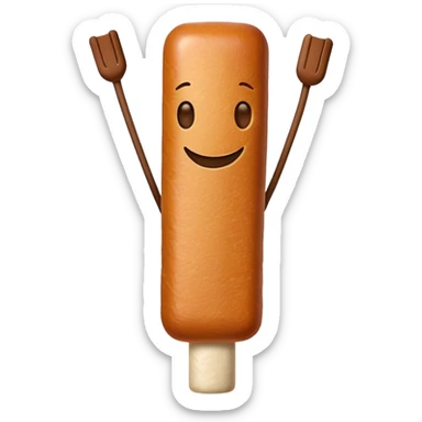 Beef stick with arms and legs just one  sticker