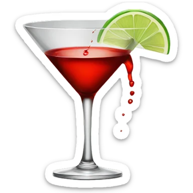 Martini glass with red liquid inside  sticker