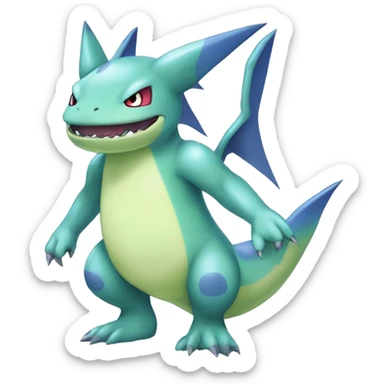 Blue Larvitar-Sharpedo-Gabite-Gible-Digimon Full Body sticker