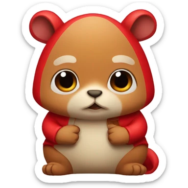 Ardilla con suéter rojo  sticker
