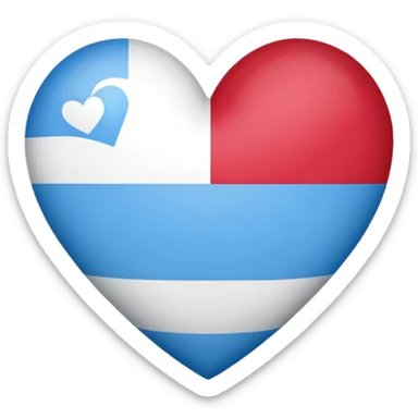trans flag heart sticker