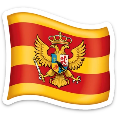 añade a la bandera de españa dos aguilas sticker