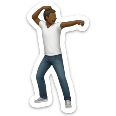 Homme qui fais un dab  sticker