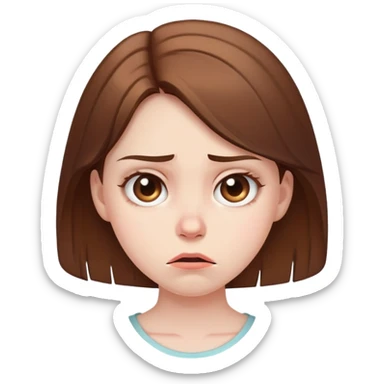 girl with disgusted face expression sticker