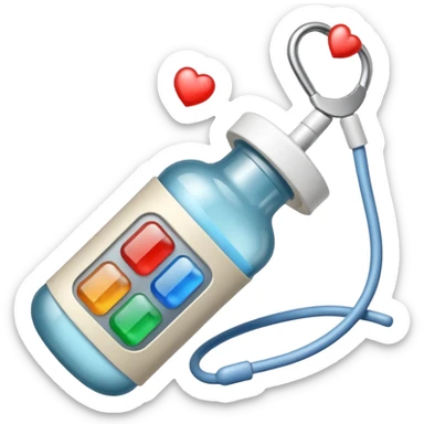 Realistic medicine open with neutral color sticker