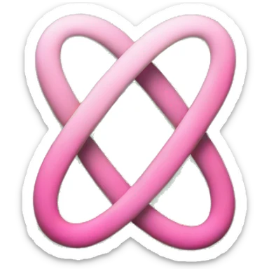 Green and pink infinity symbol sticker
