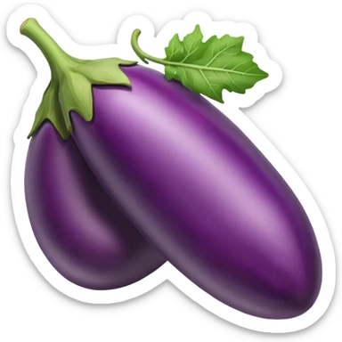 Eggplant eating an eggplant sticker