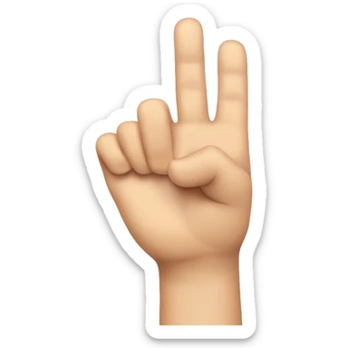 Hand with the Thumb Index and middle Finger up sticker