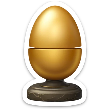 golden egg on pedestal sticker