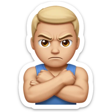 emoji angry arms crossed sticker