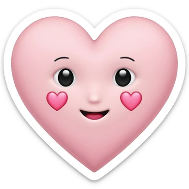 Light pink heart with black stitches  sticker