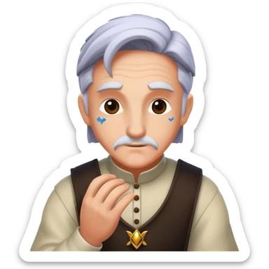 an old school runescape character catching butterflies sticker