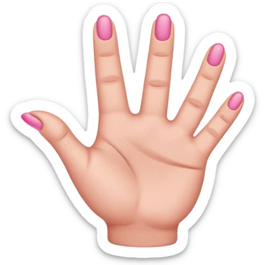 Should be like a simple hand emoji where the hands form an equilateral triangle with the two thumbs forming the top side and then the remaining four fingers on each hands meet at the middle going down. sticker