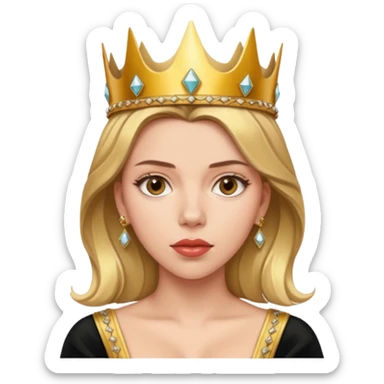 Scarlett Johansson, wearing crown  sticker