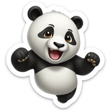 Ecstatic panda sticker